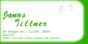 janos tillner business card